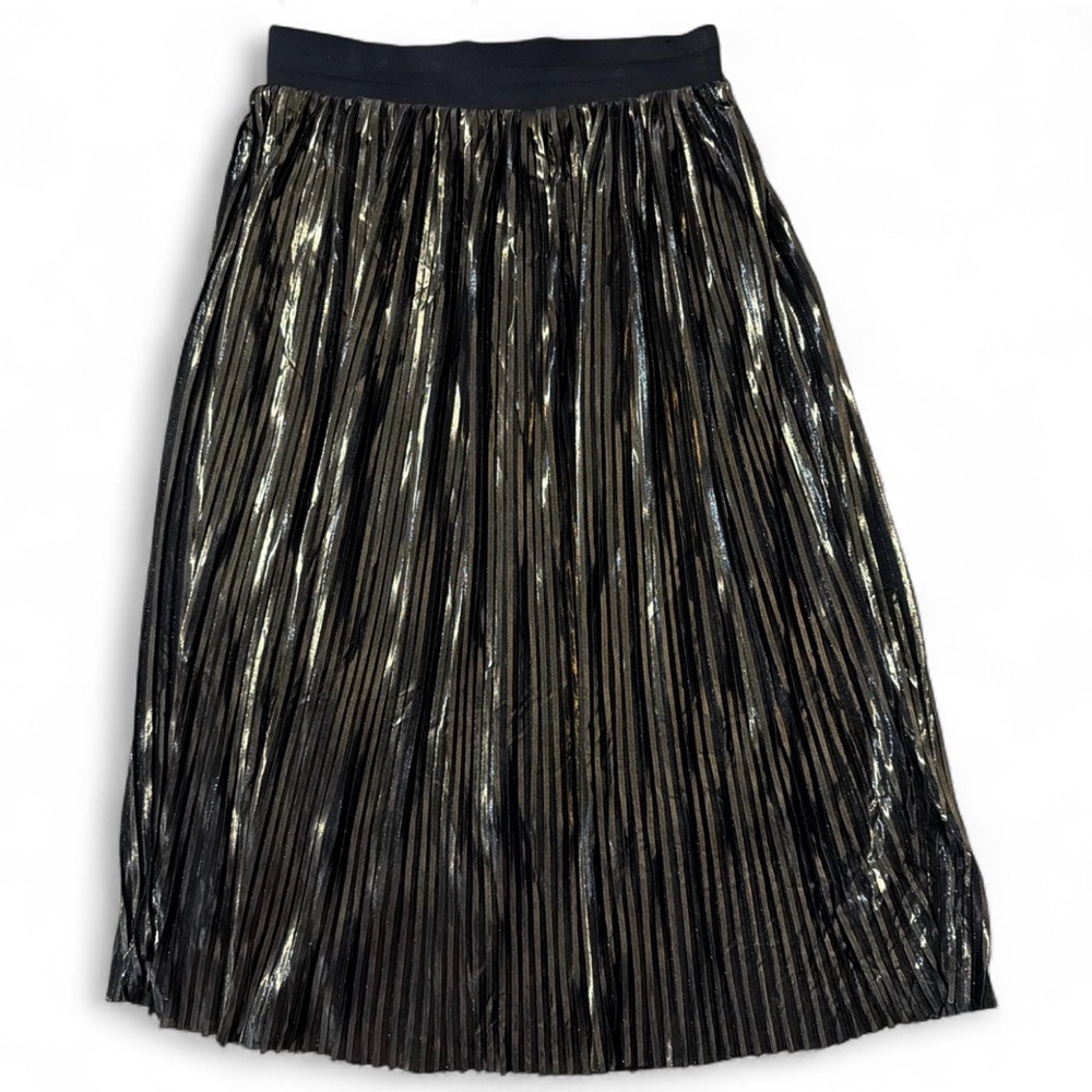Trouvé  Metallic Pleated Skirt sz M